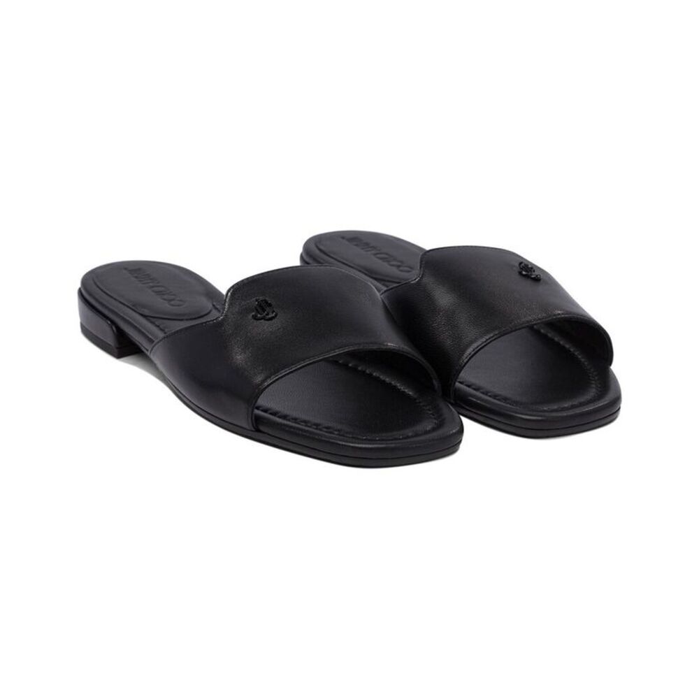 Jimmy Choo Dina Leather Sandal, Black